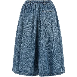Blue Cotton Bermuda Shorts