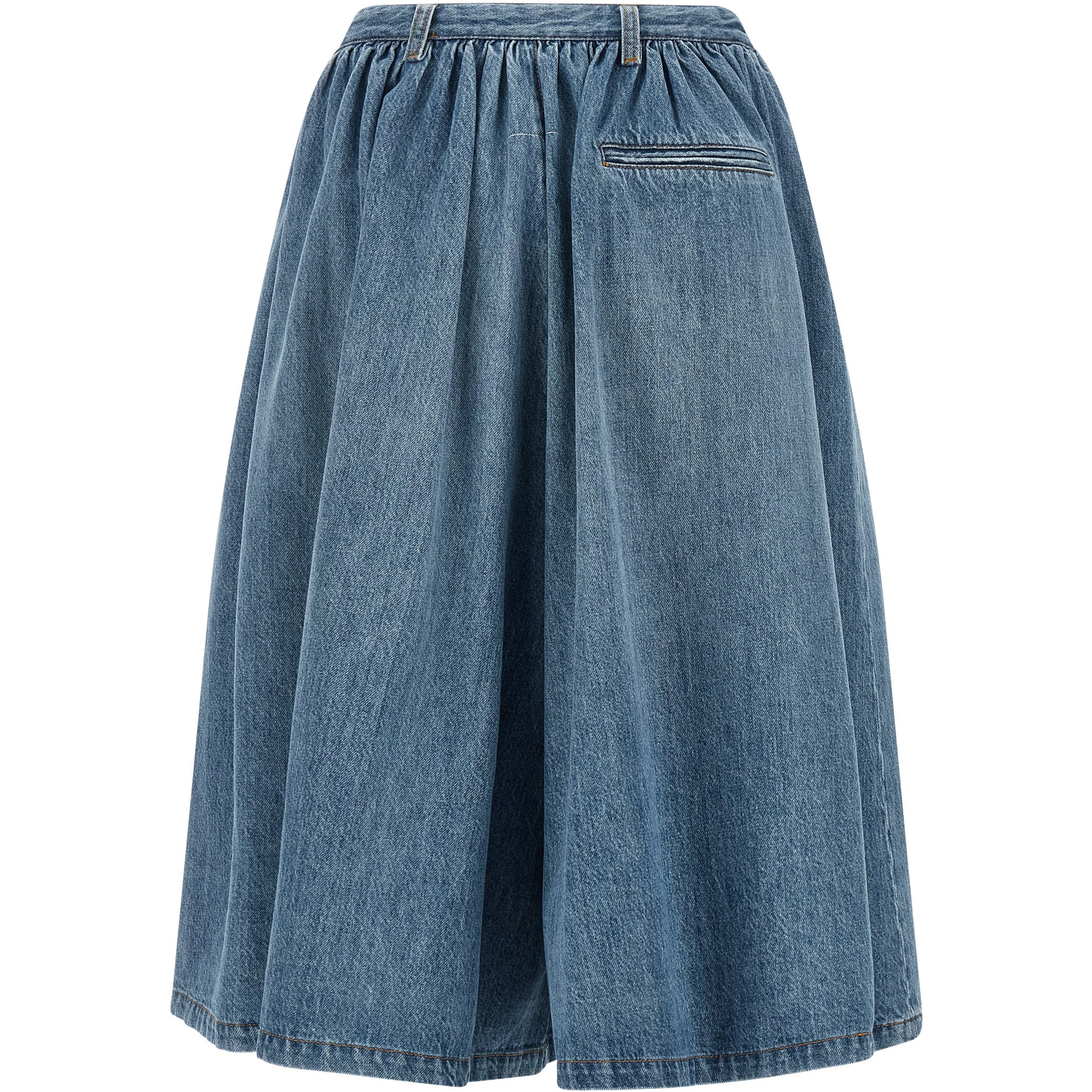 Blue Cotton Bermuda Shorts