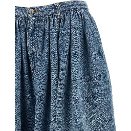 Blue Cotton Bermuda Shorts