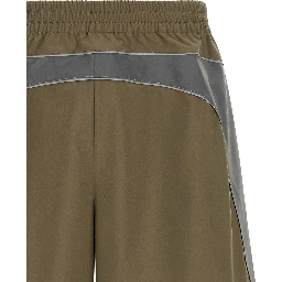 Gray Polyester Bermuda Shorts