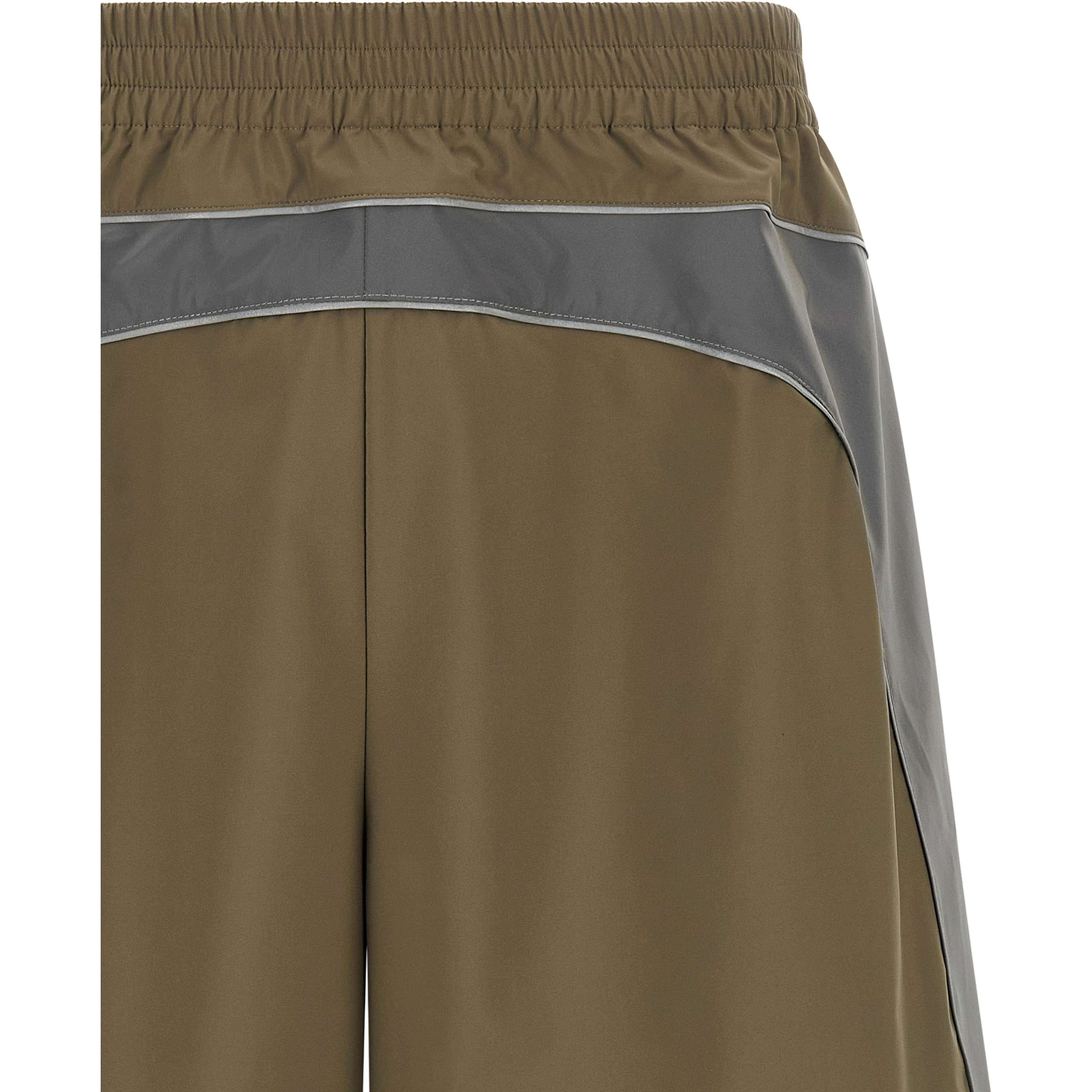 Gray Polyester Bermuda Shorts