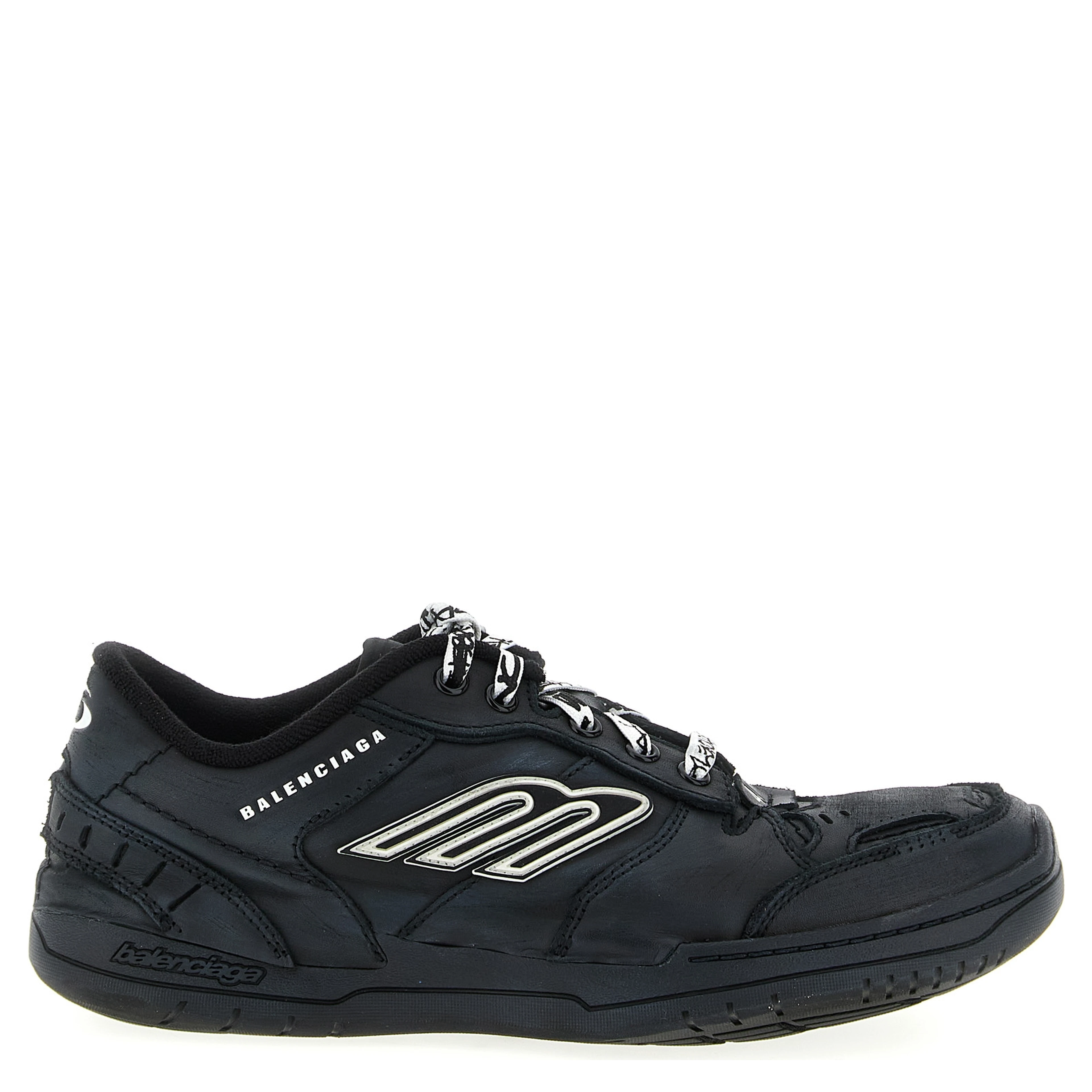 Black Calfskin Athletic Sneakers