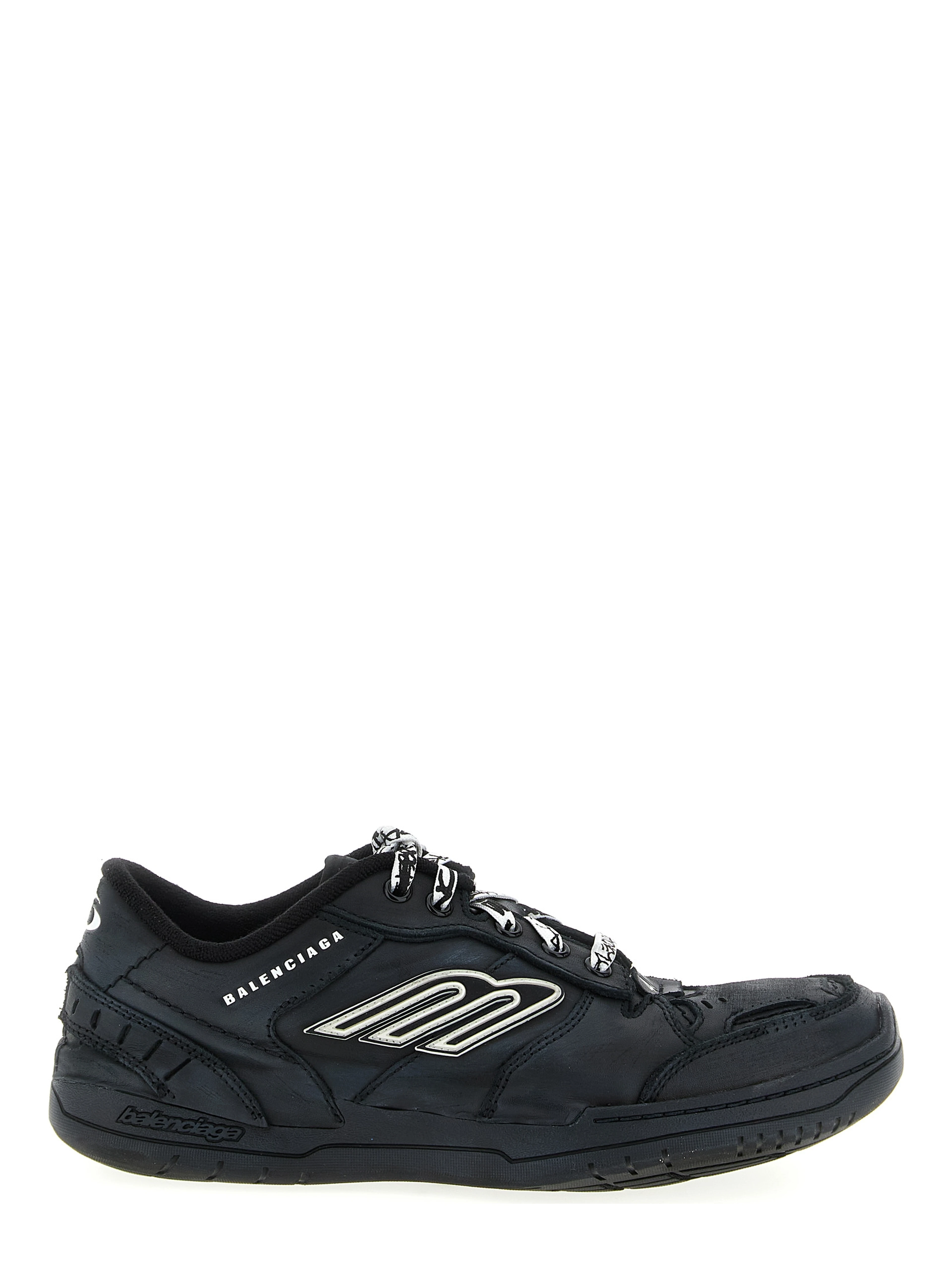 Black Calfskin Athletic Sneakers