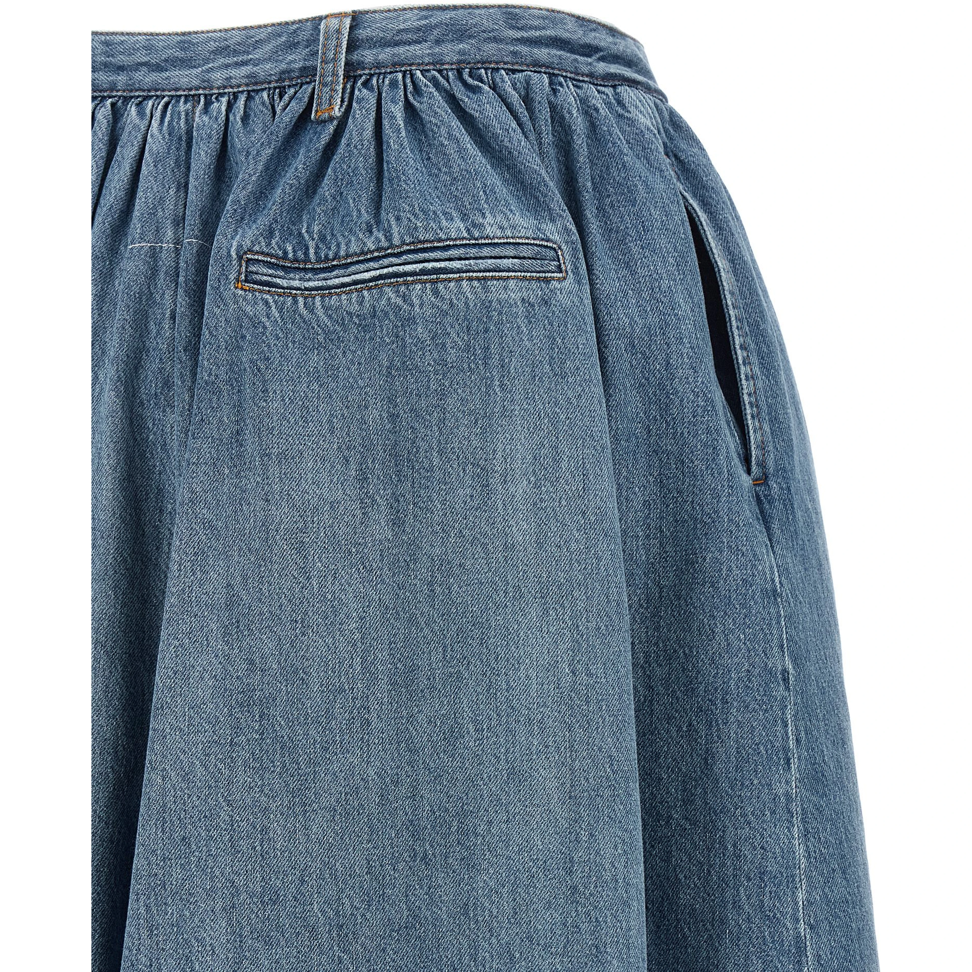 Blue Cotton Bermuda Shorts