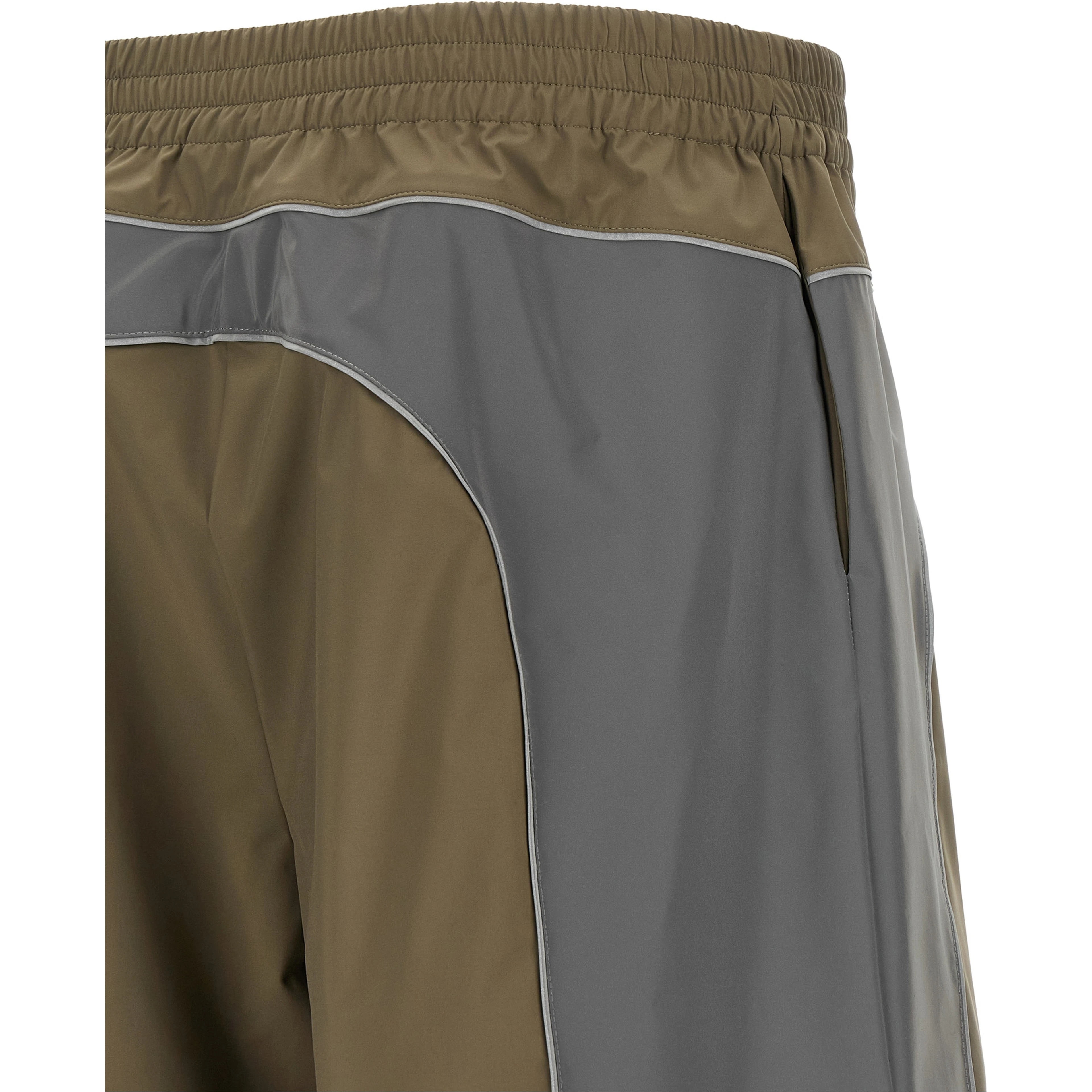 Gray Polyester Bermuda Shorts