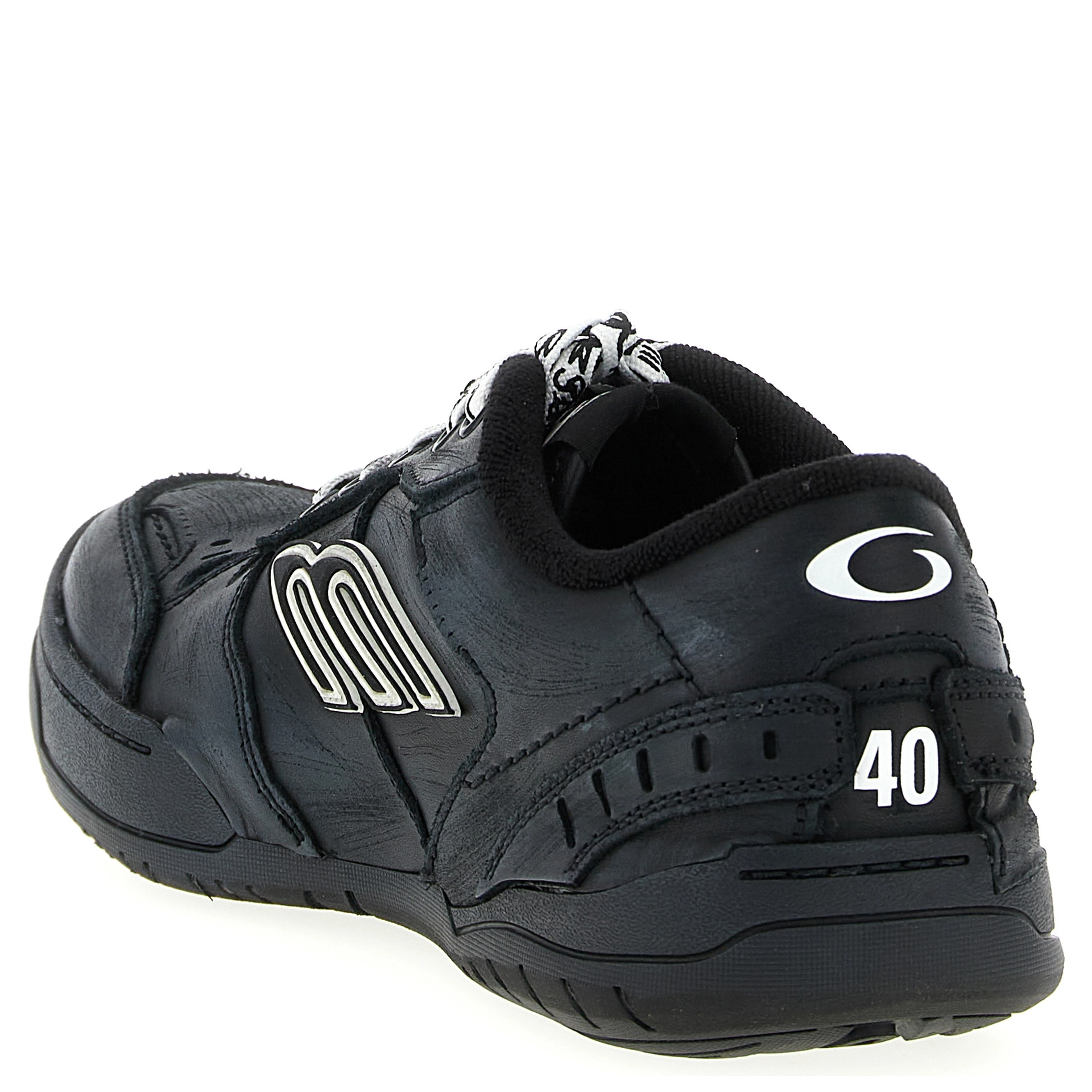 Black Calfskin Athletic Sneakers