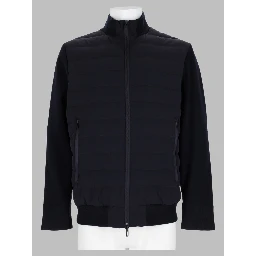 Piumino in Nylon con Maniche in Maglia "Travel Essential"