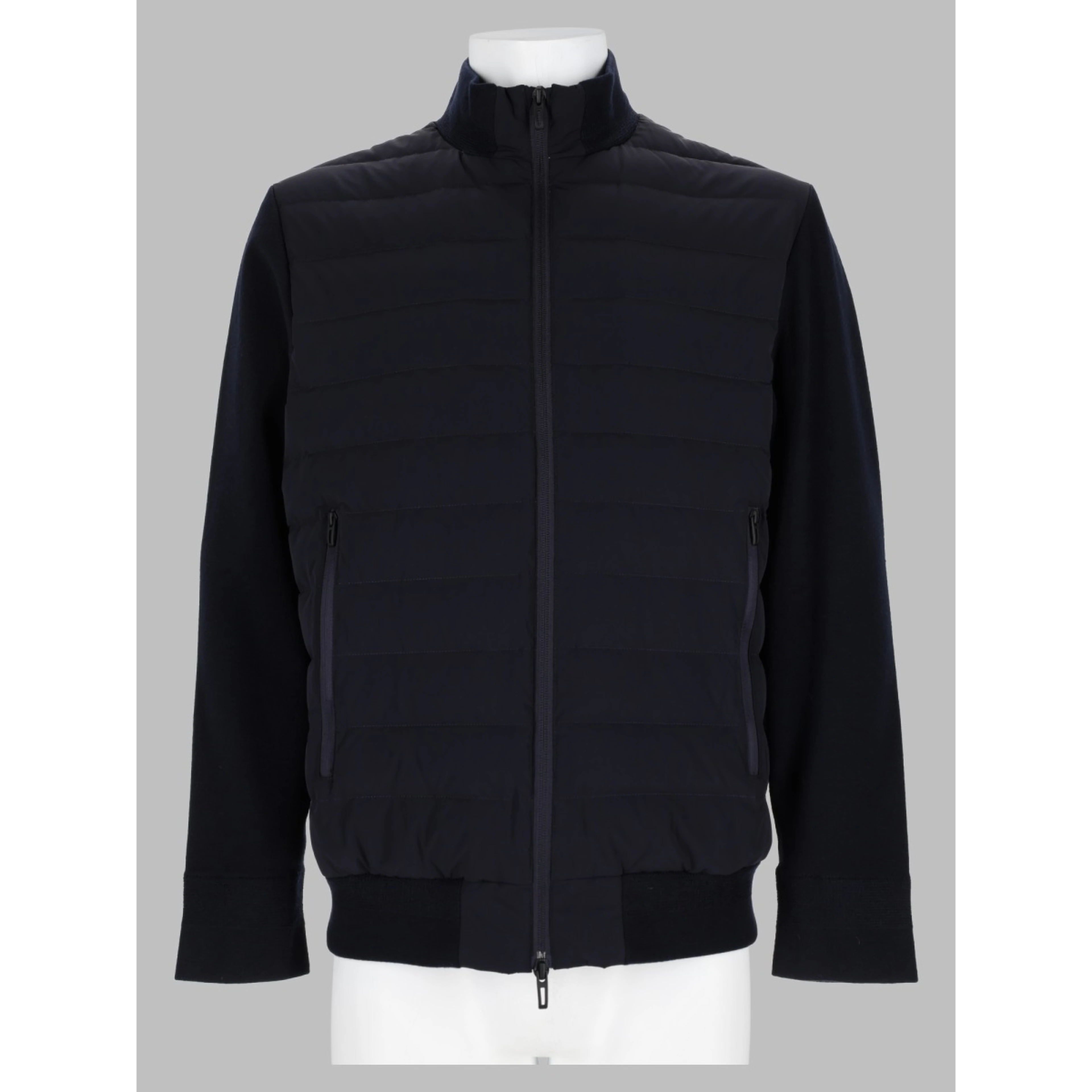 Piumino in Nylon con Maniche in Maglia "Travel Essential"
