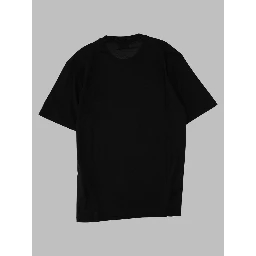 T-shirt in Jersey Misto Lyocell con Ricamo Logo EA