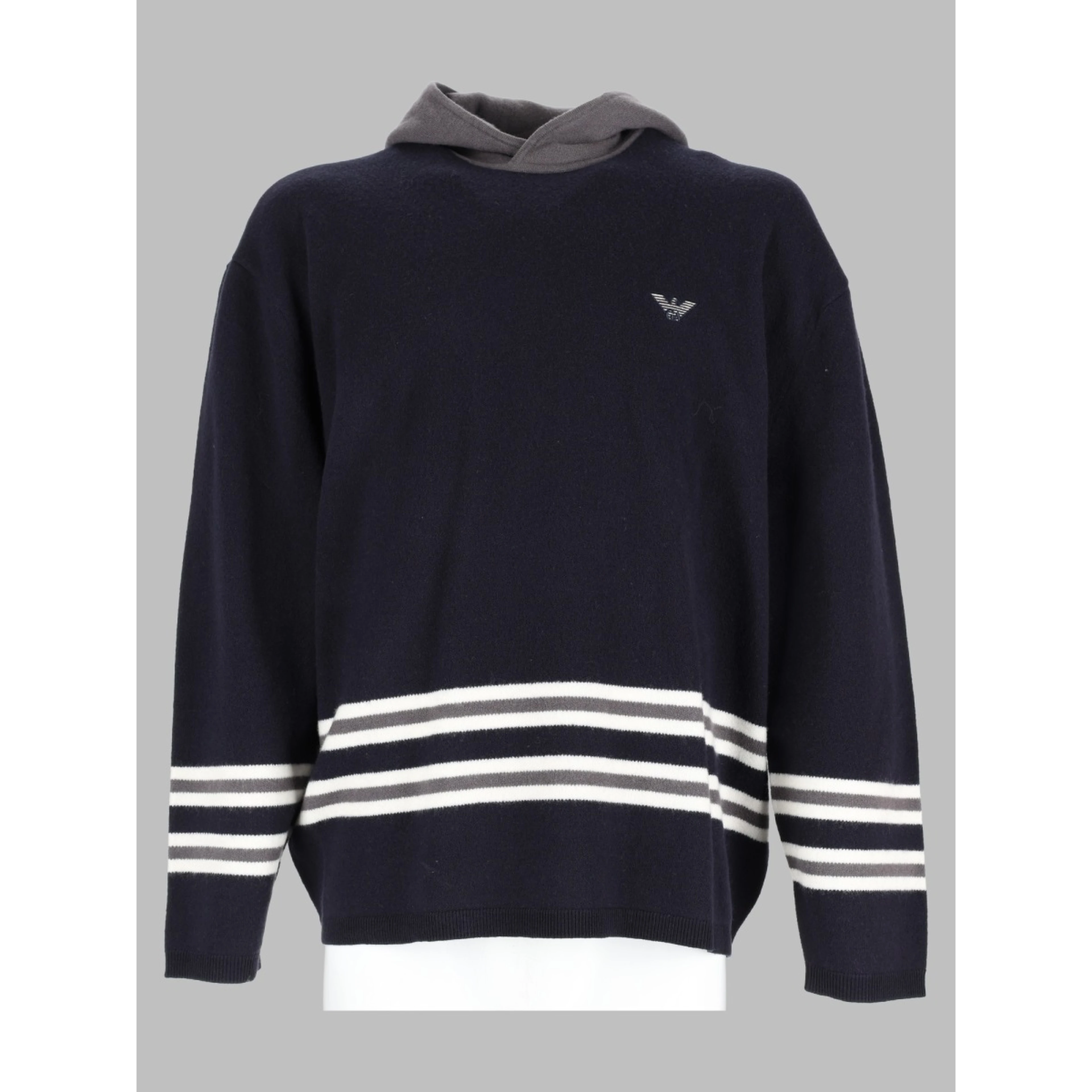 Maglia In Lana Con Cappuccio