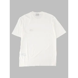 T-shirt in Jersey Misto Lyocell con Ricamo Logo EA