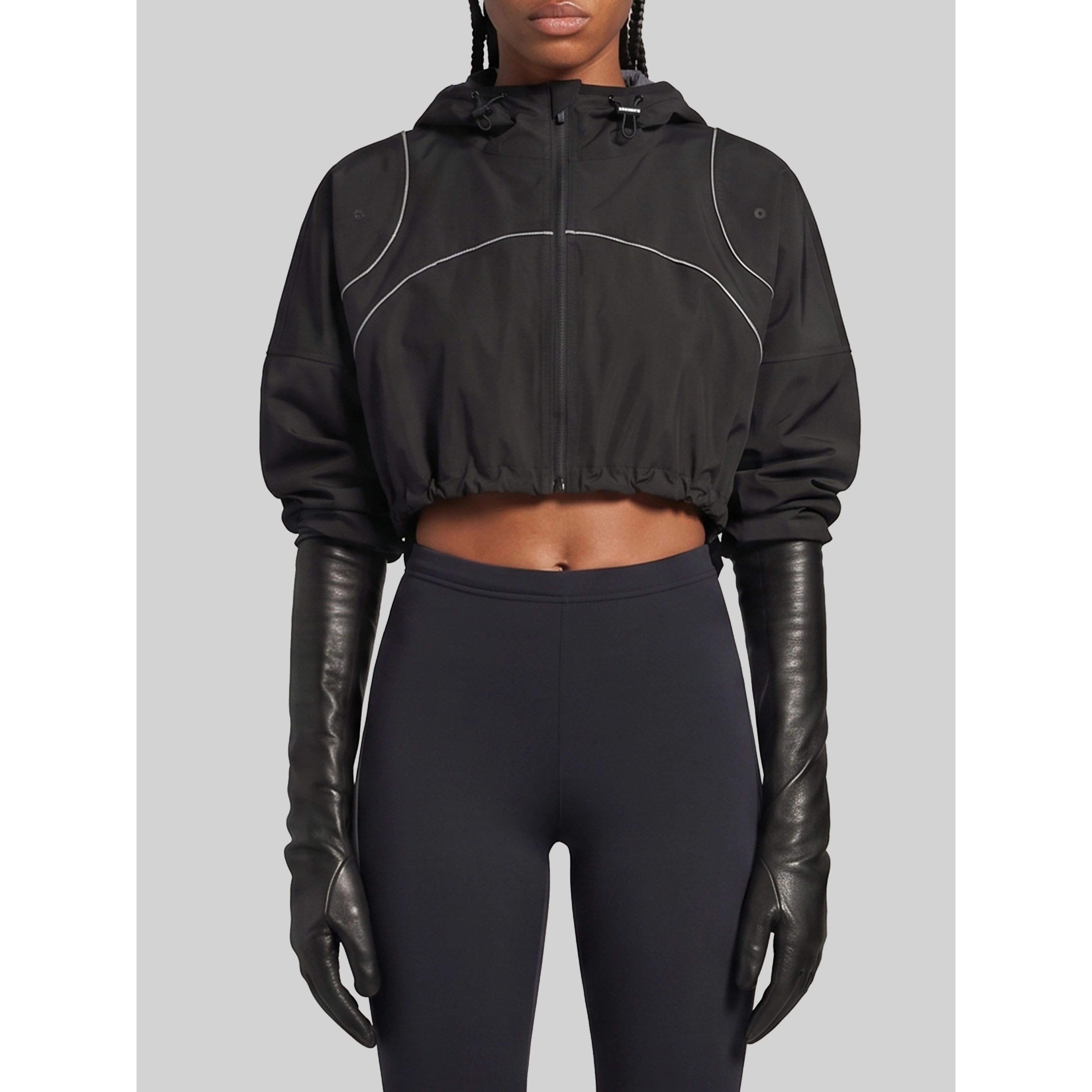 Cropped techwear jacket
