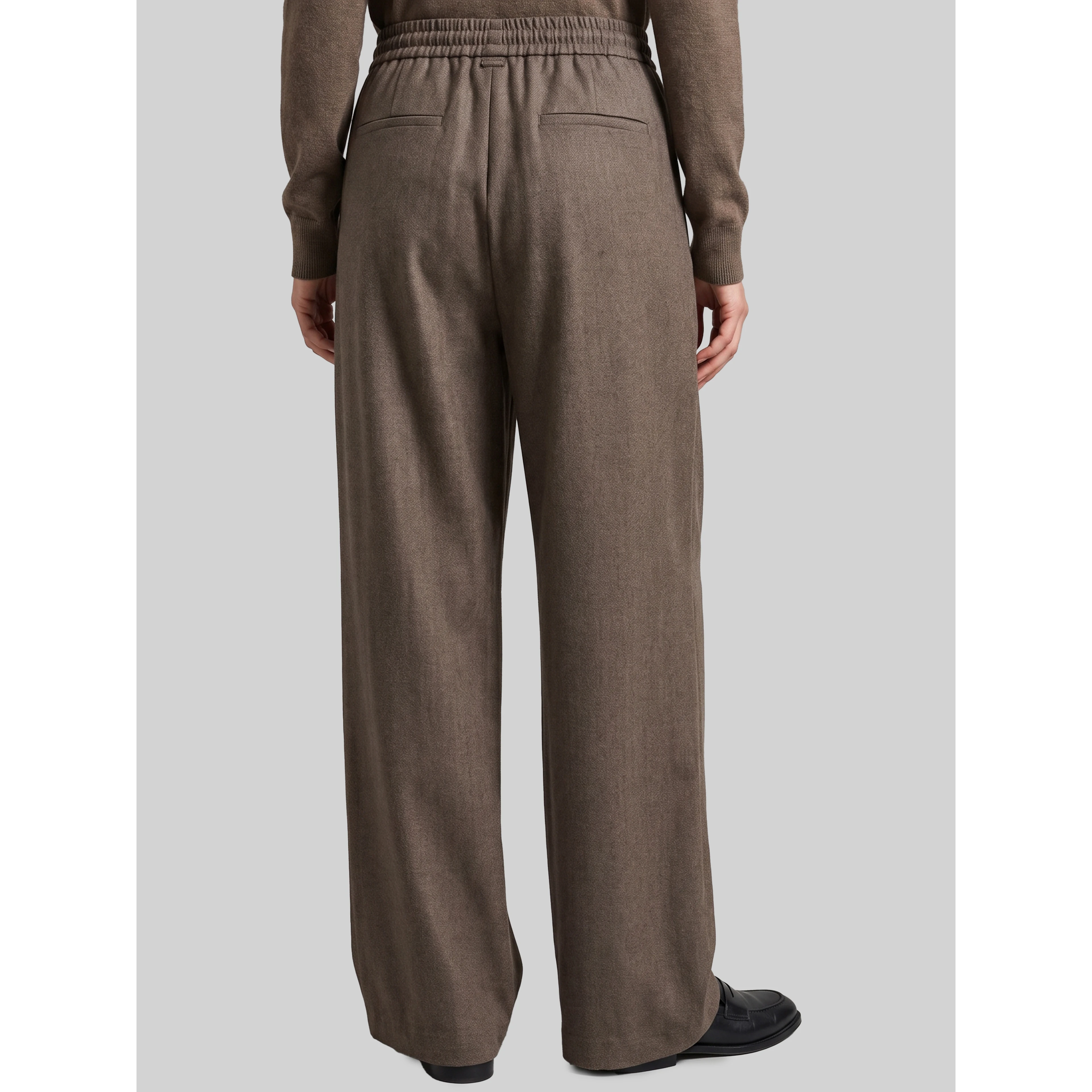 Beige melange Finn wool elastic pants
