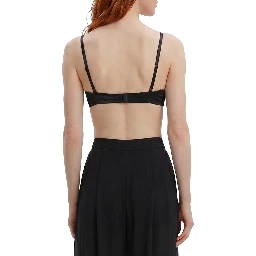 Balconette bra in satin and lace