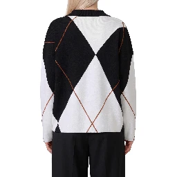 Sala soft sweater in Argyle wool yarn