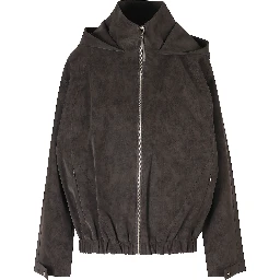 FAUX-SUEDE BOMBER
