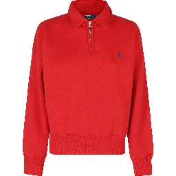 KNIT HALF ZIP SWEATSHIRT