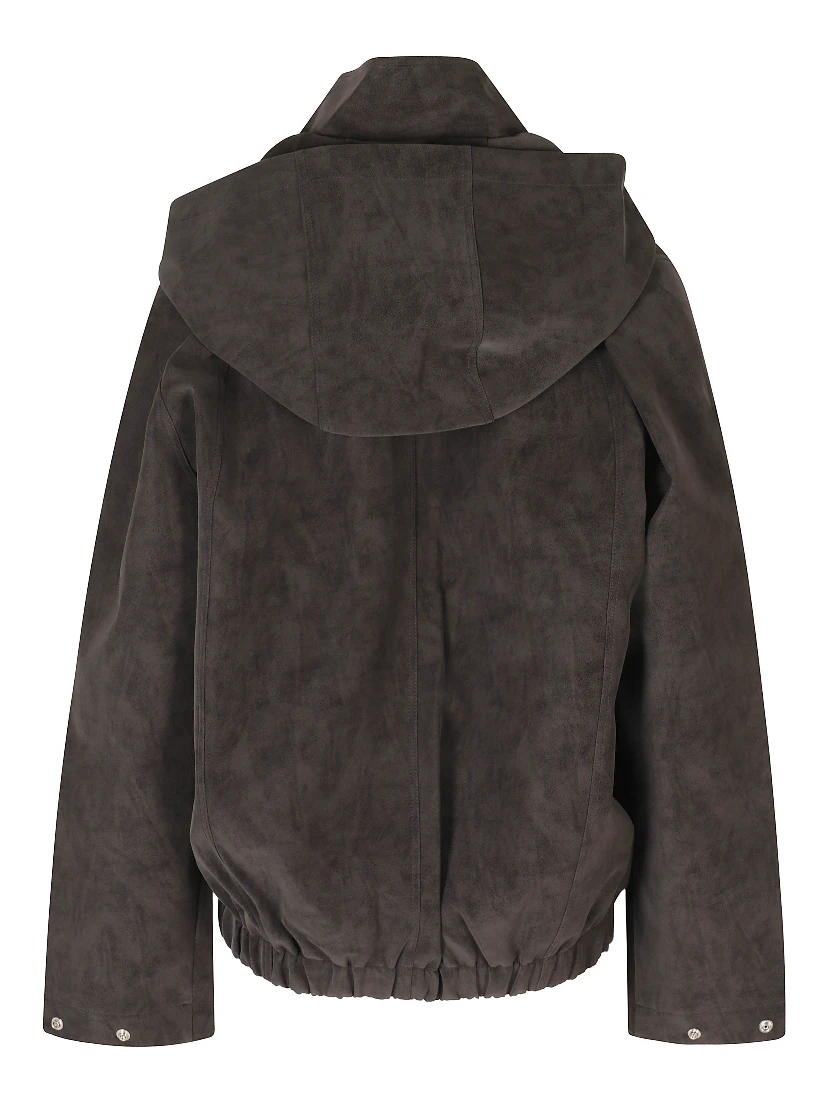 FAUX-SUEDE BOMBER