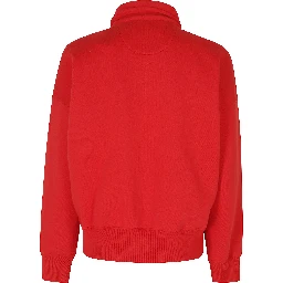 KNIT HALF ZIP SWEATSHIRT