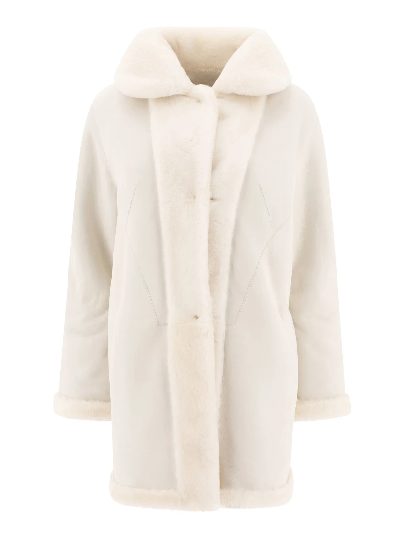 Reversibile shearling coat
