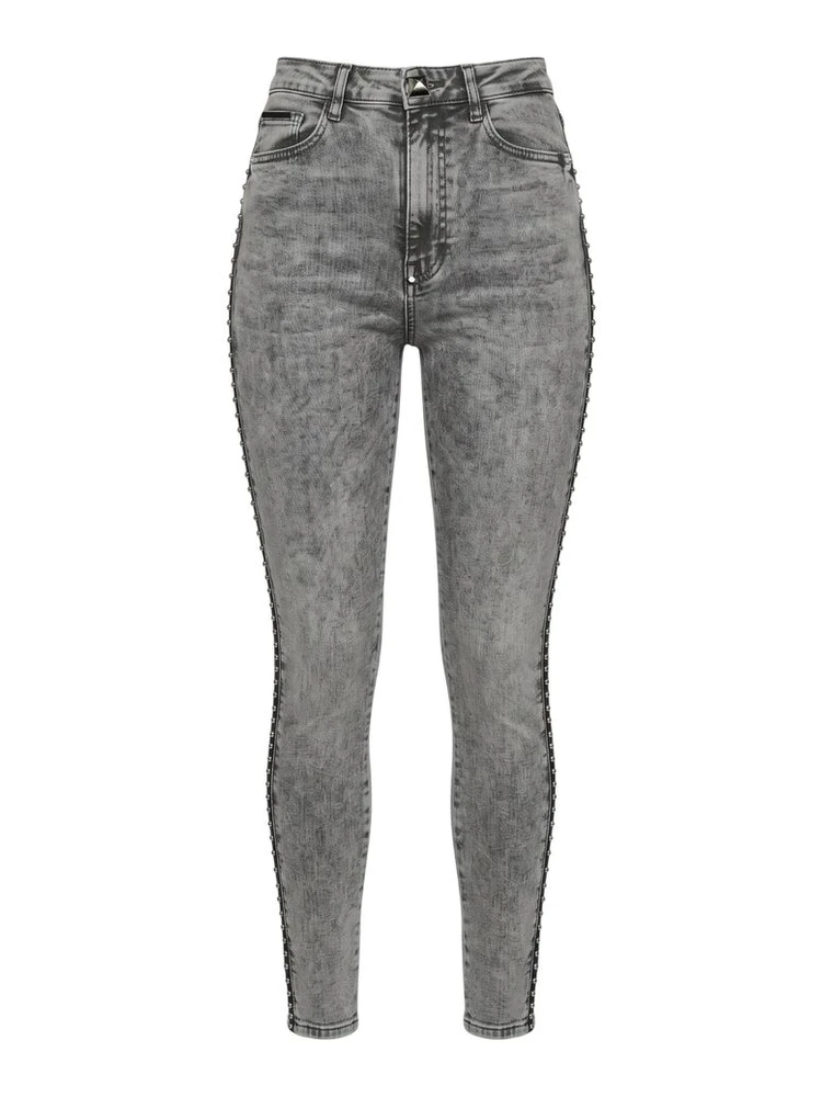 Grey Cotton Women Pants