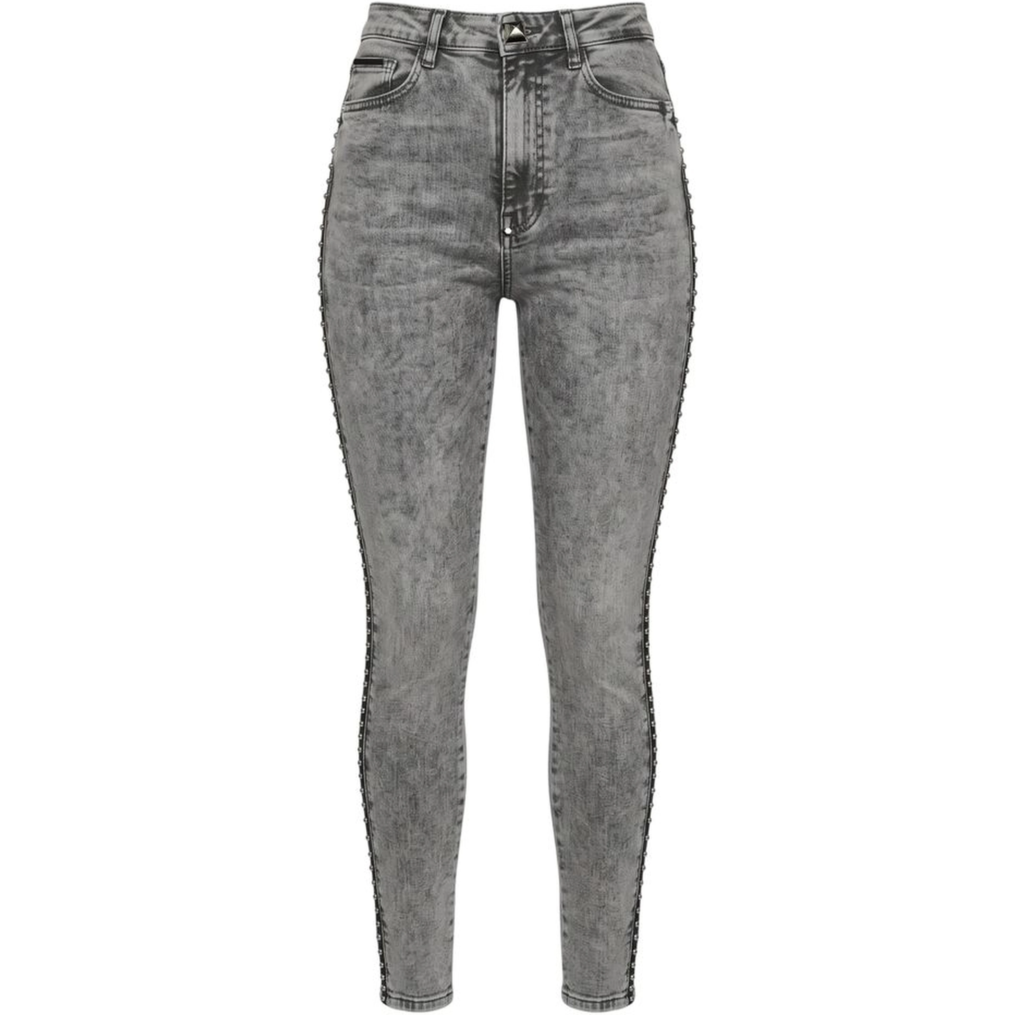 Grey Cotton Women Pants