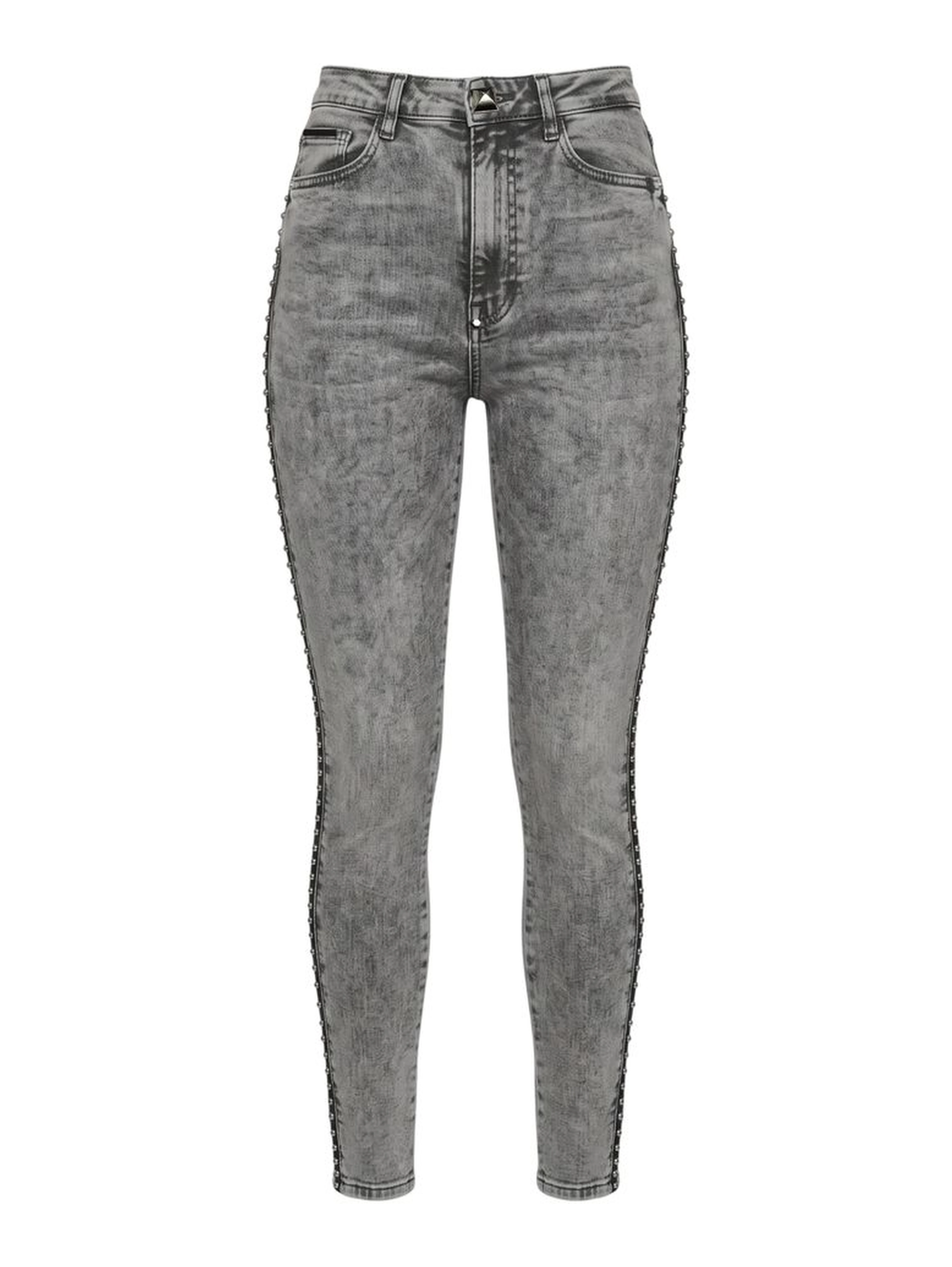 Grey Cotton Women Pants