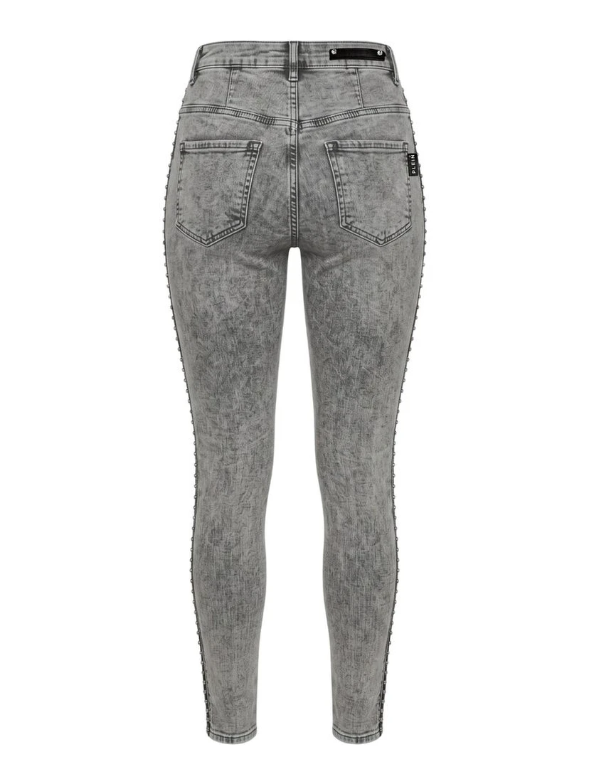 Grey Cotton Women Pants