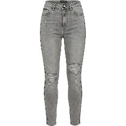 Grey Cotton Women Pants