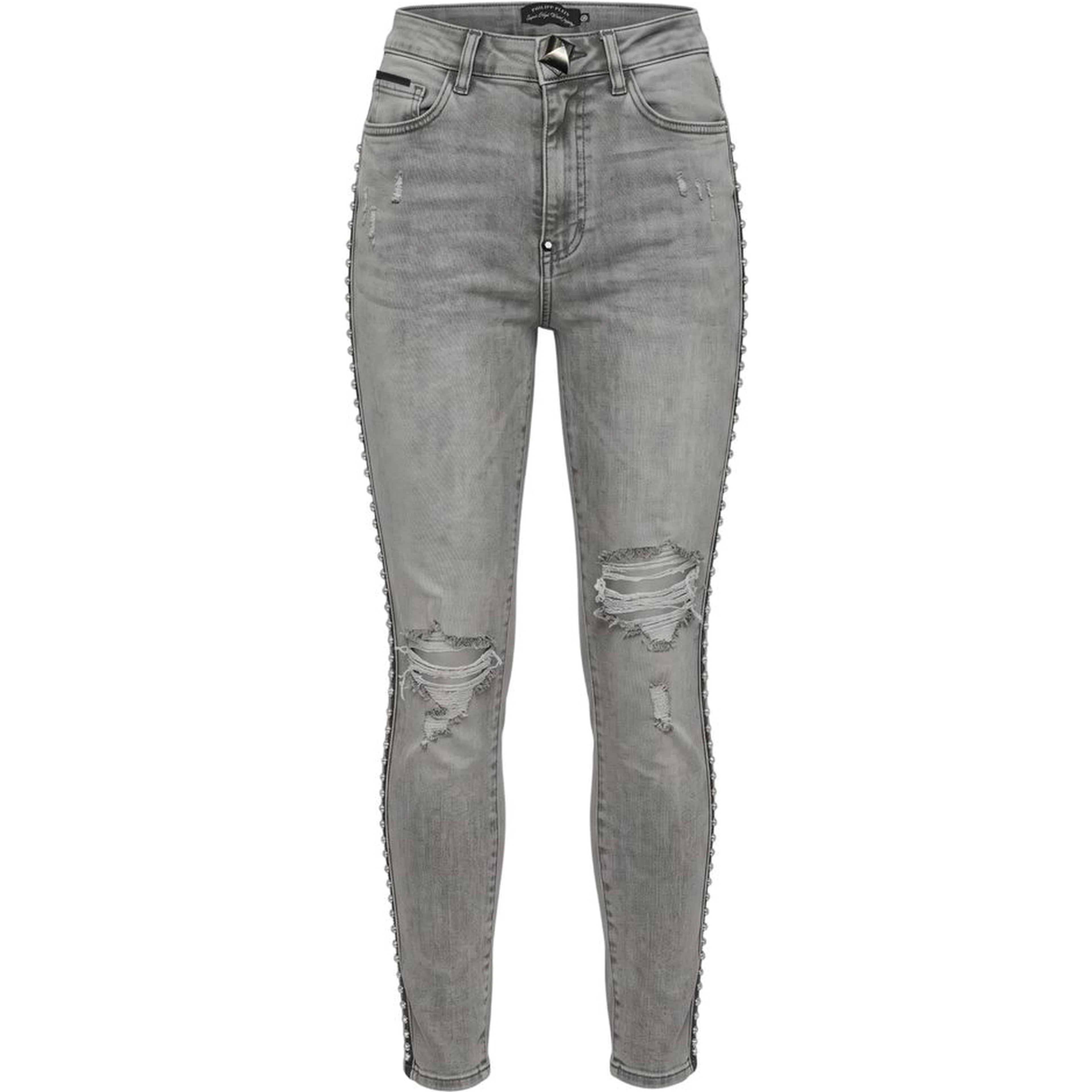 Grey Cotton Women Pants