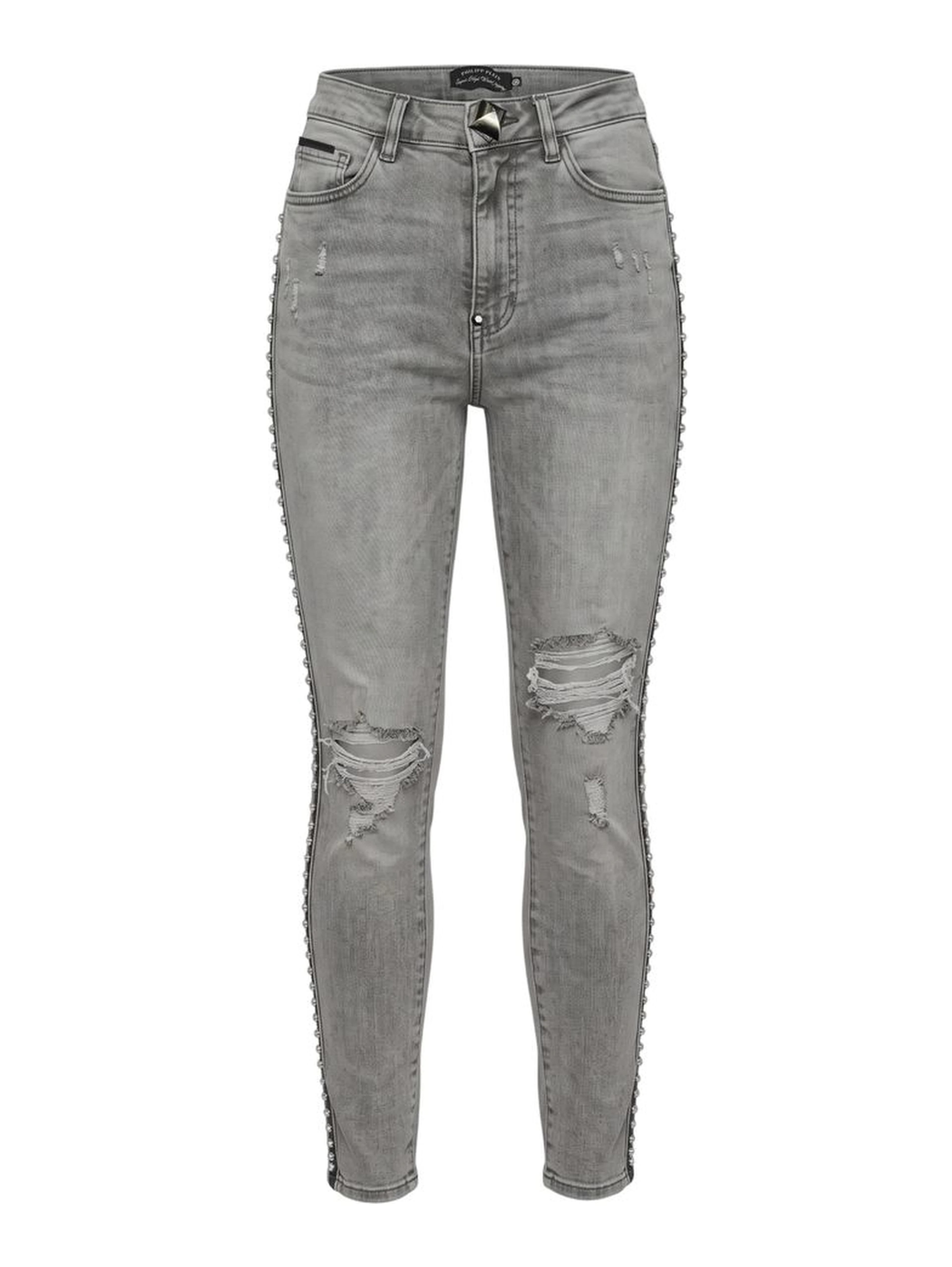 Grey Cotton Women Pants