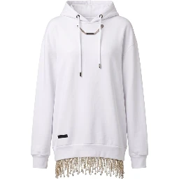 White Cotton Women's Sweatshirt
