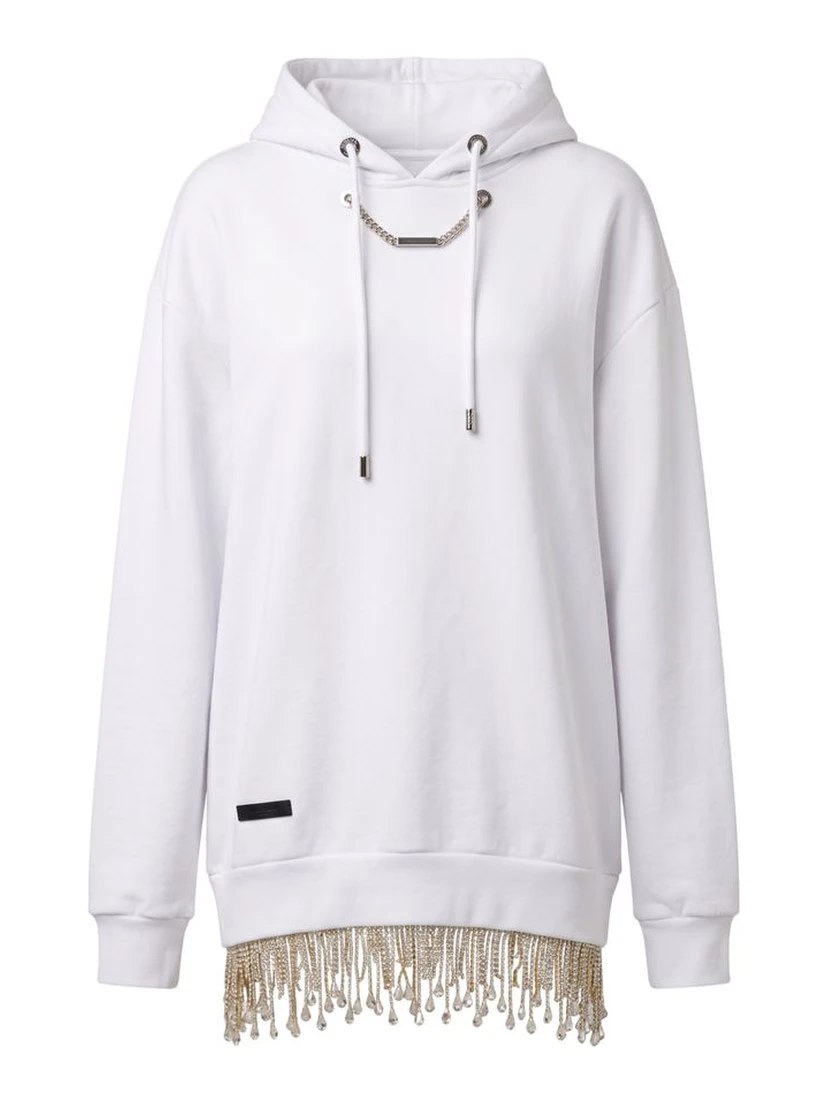 White Cotton Women's Sweatshirt