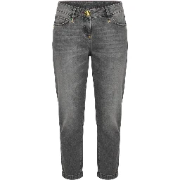 Grey Cotton Women Jeans