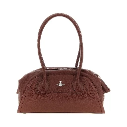 Brown Calfskin Shoulder Bag