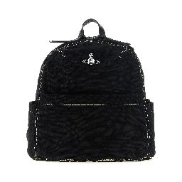 Black Cotton Backpack