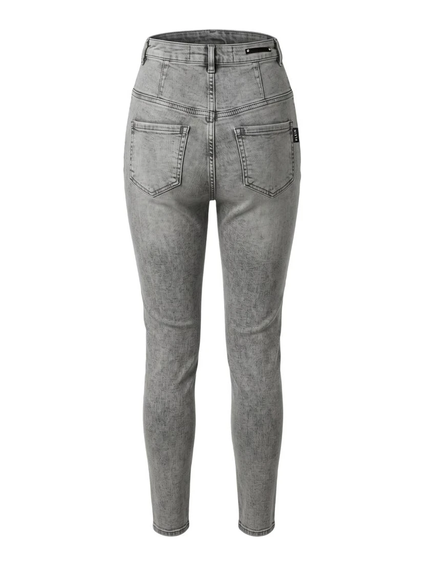 Grey Cotton Women Pants