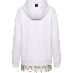 White Cotton Women's Sweatshirt