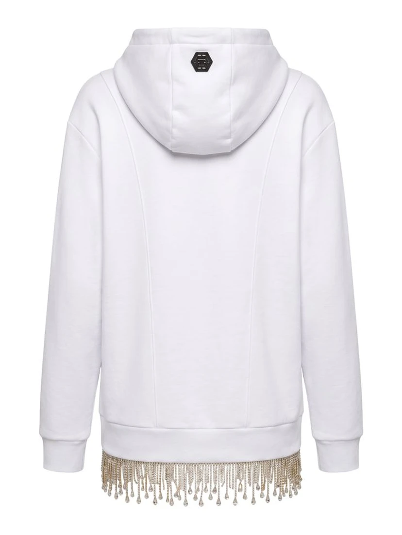 White Cotton Women's Sweatshirt
