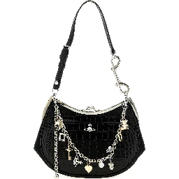 Black Calfskin Shoulder Bag
