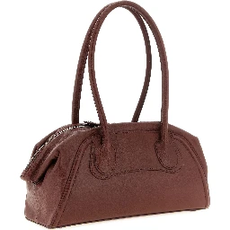 Brown Calfskin Shoulder Bag