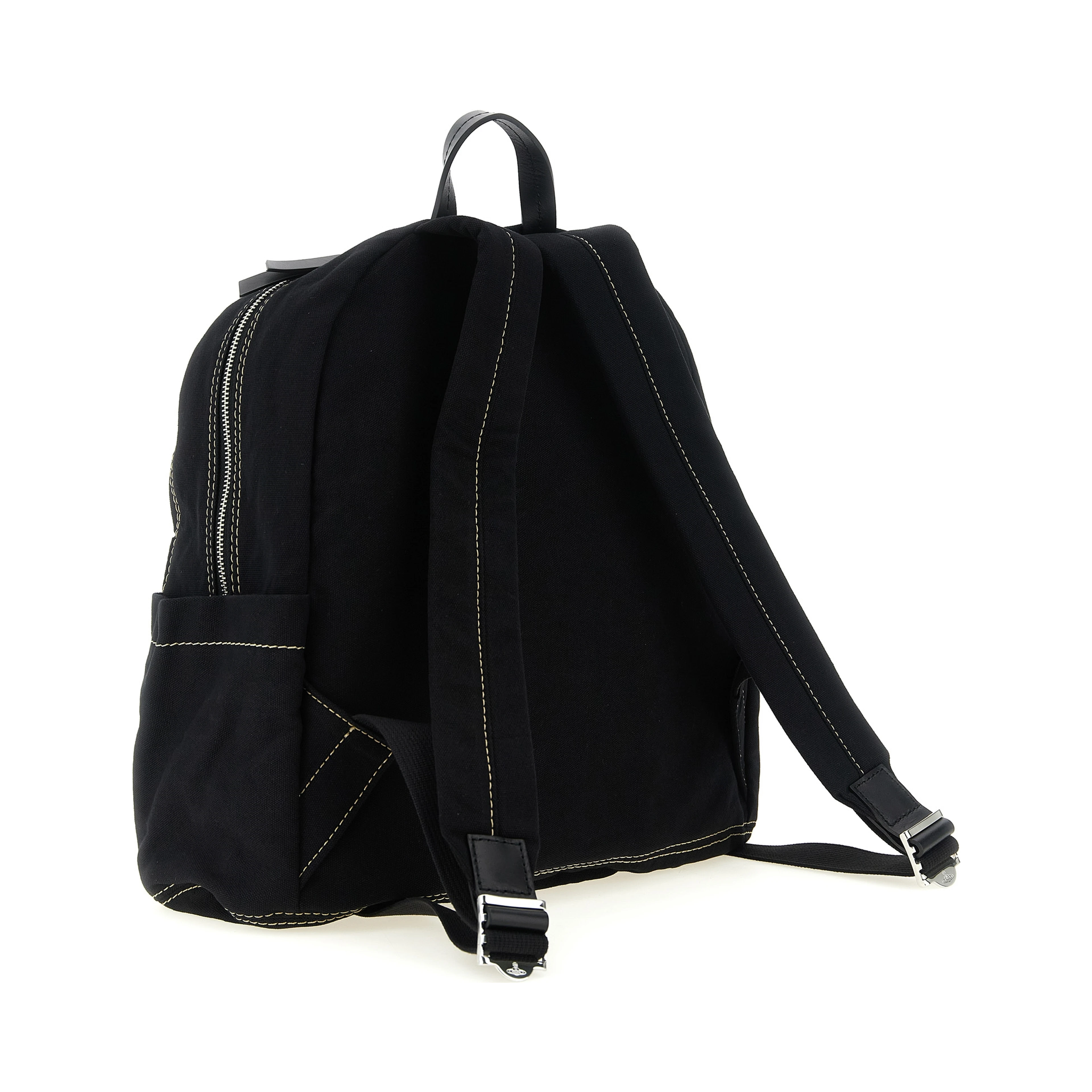 Black Cotton Backpack