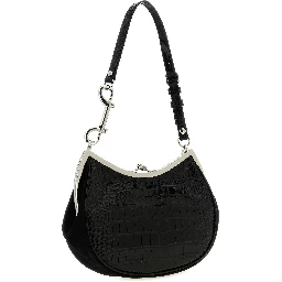Black Calfskin Shoulder Bag
