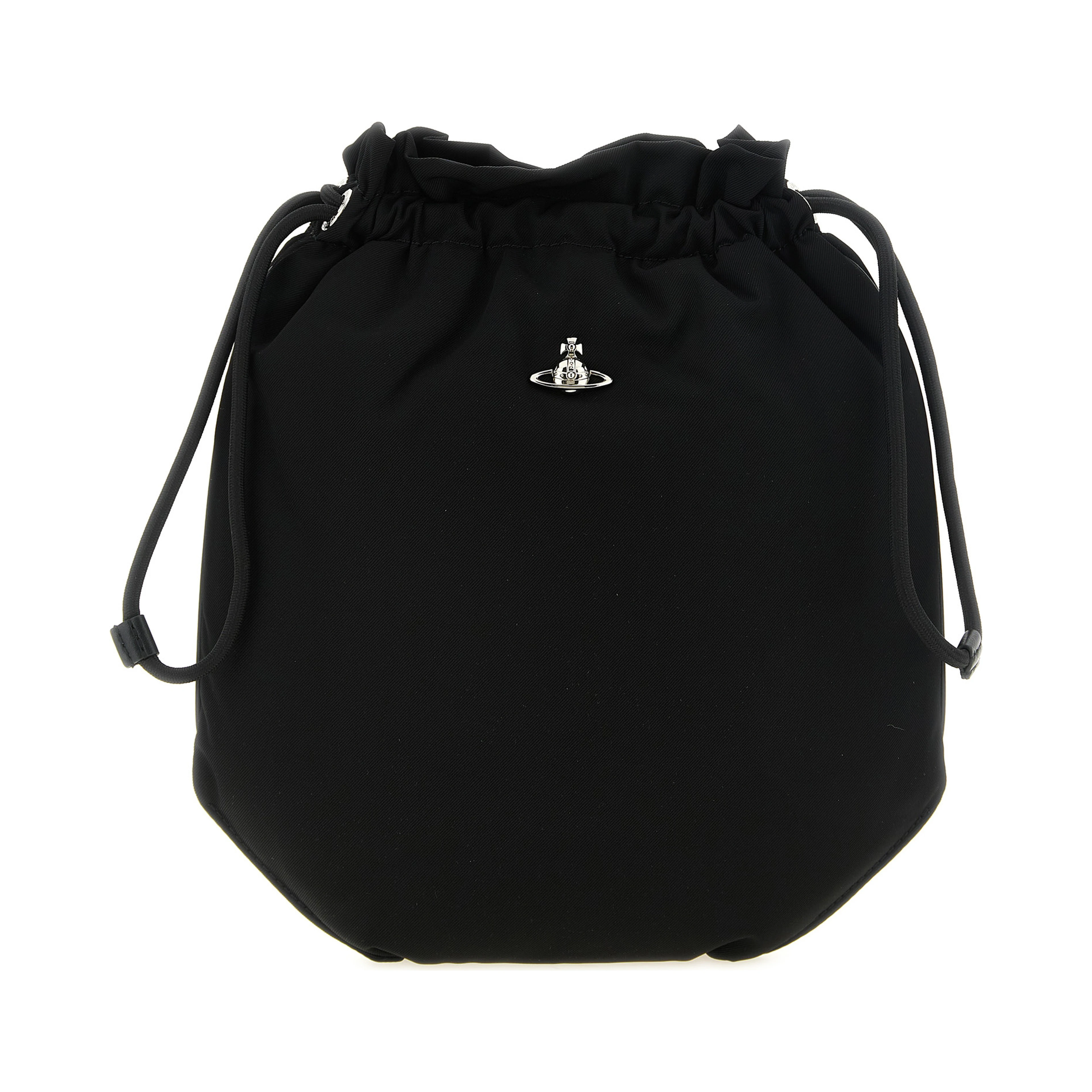 Black Polyester Clutch Bag