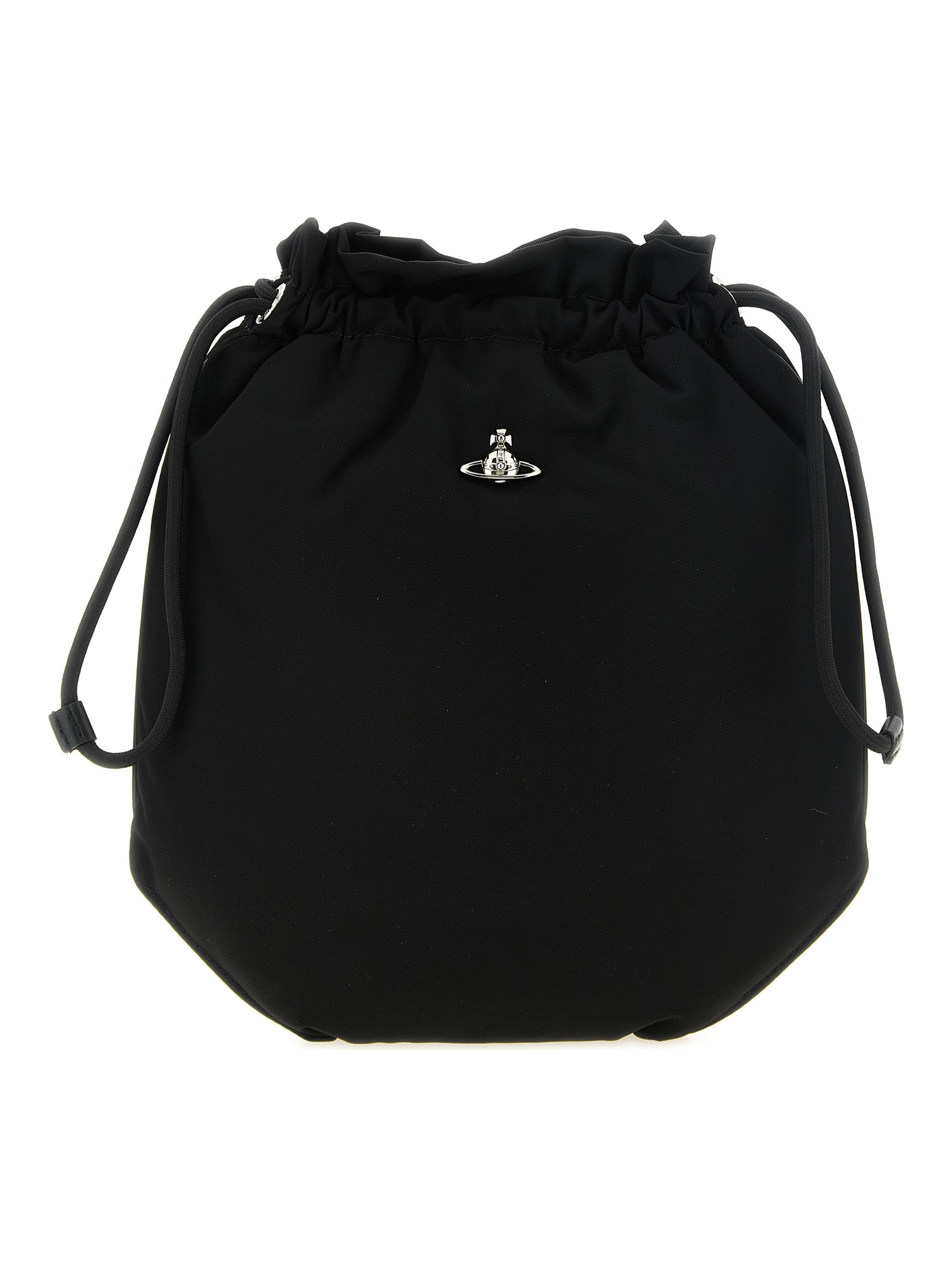 Black Polyester Clutch Bag