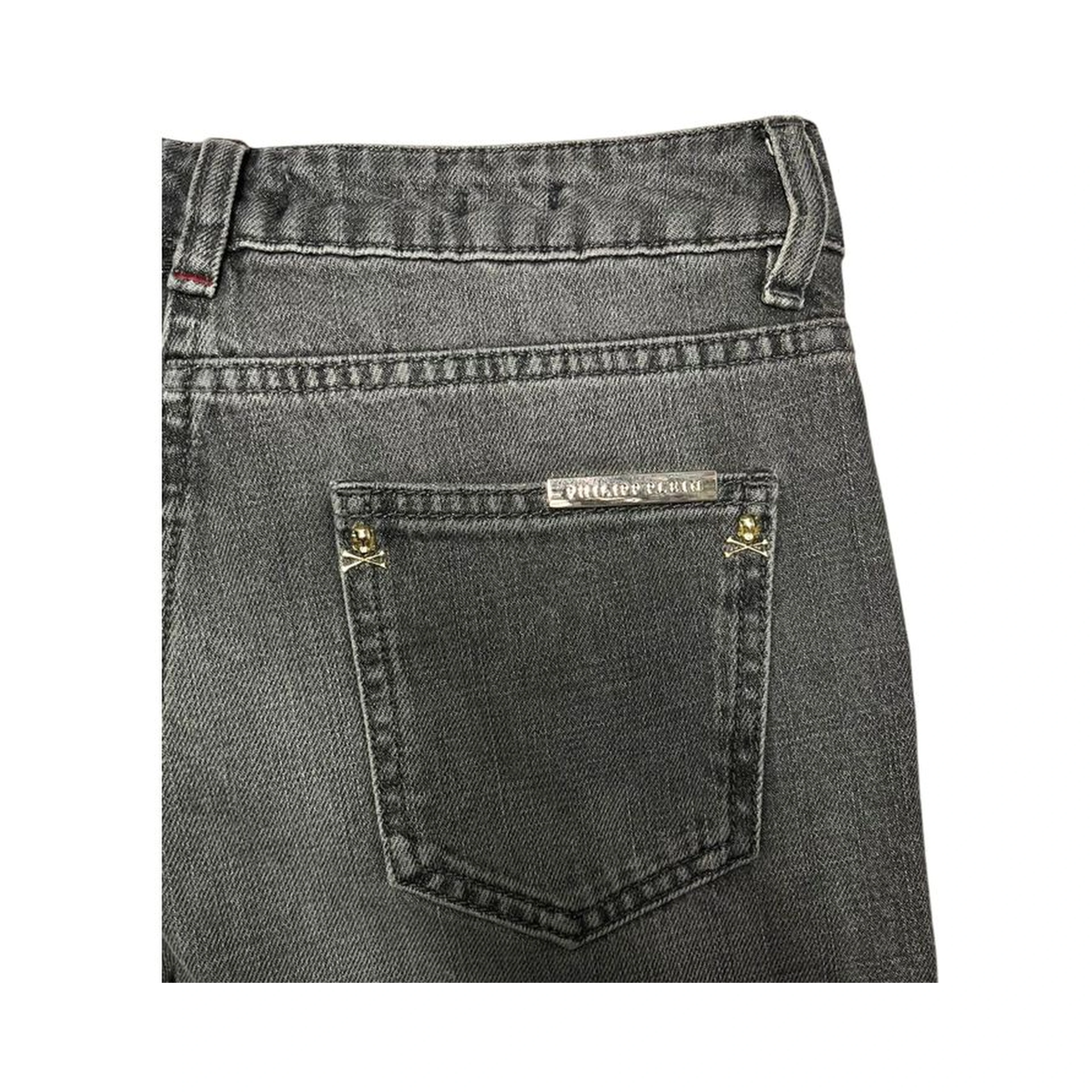 Grey Cotton Women Jeans