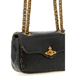 Black Calfskin Shoulder Bag