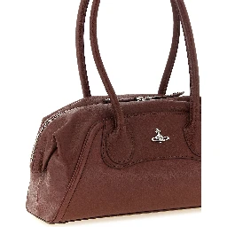Brown Calfskin Shoulder Bag