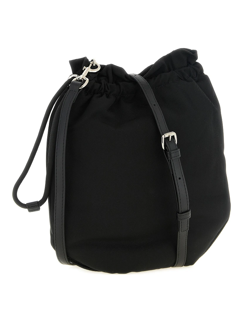 Black Polyester Clutch Bag