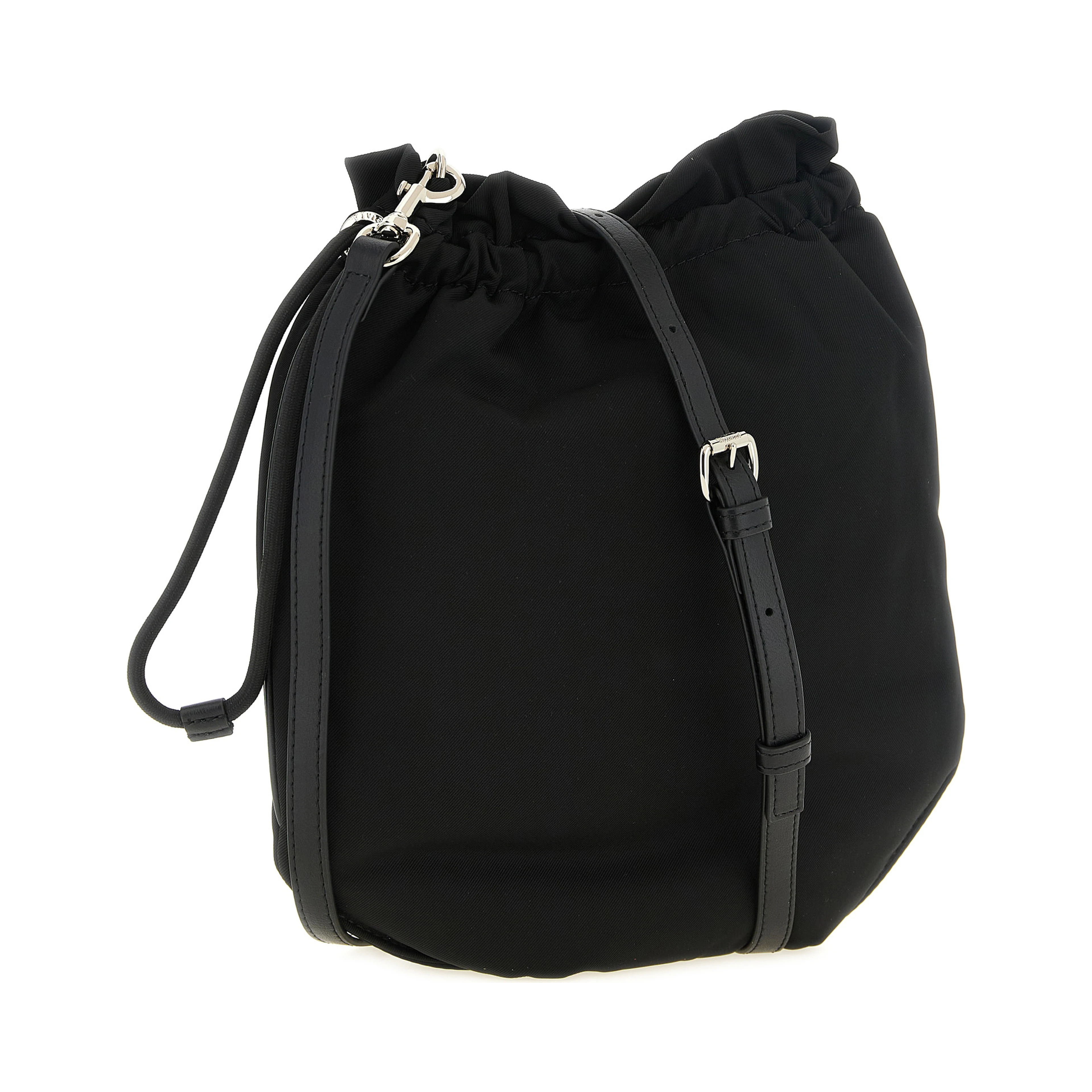 Black Polyester Clutch Bag